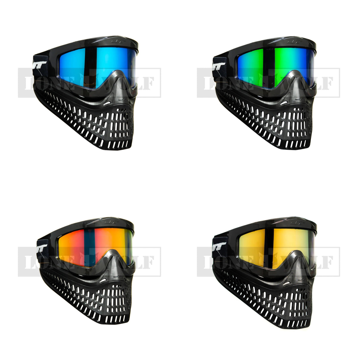 NEW Jt ProFlex Thermal Paintball Mask - Black/Black w/ Smoke Lens