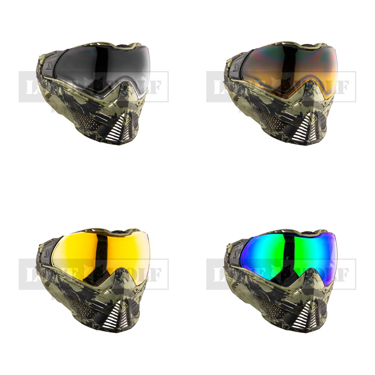 Guerilla Tactical Masque type Paintball Olive avec écran V2 Guerilla Tactical Masque type Paintball Olive avec écran V2