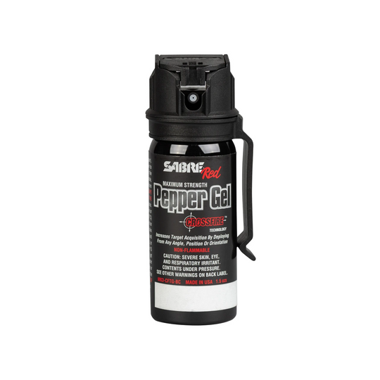 Sabre Crossfire Self Defense Pepper Gel w/ Belt Clip