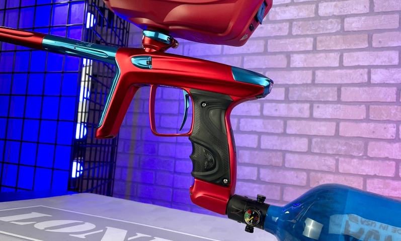 red paintball gun