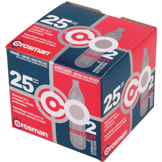 Crosman 12 Gram CO2 Cartridges - 25 Pack