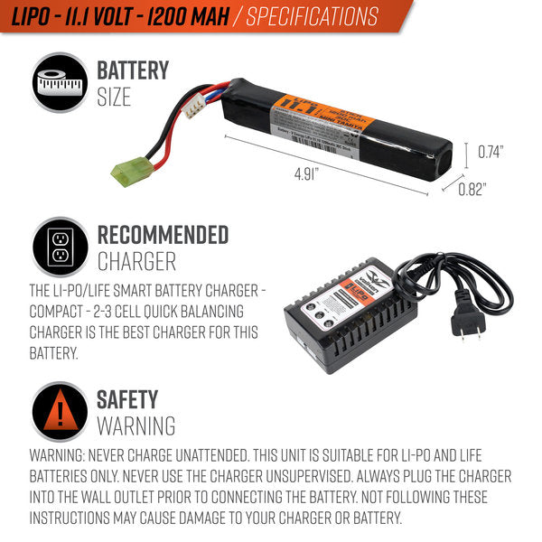 Batterie Airsoft bâton Valken LiPo 11.1v 1200mAh 30C – Lone Wolf Paintball